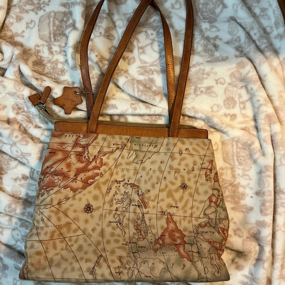 Vintage Map Print Tote Bag